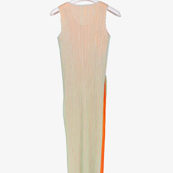 Pleats Please Issey Miyake Fluorescent Gradient Mesh Overlay Dress, Sz M - Picture 2 of 8